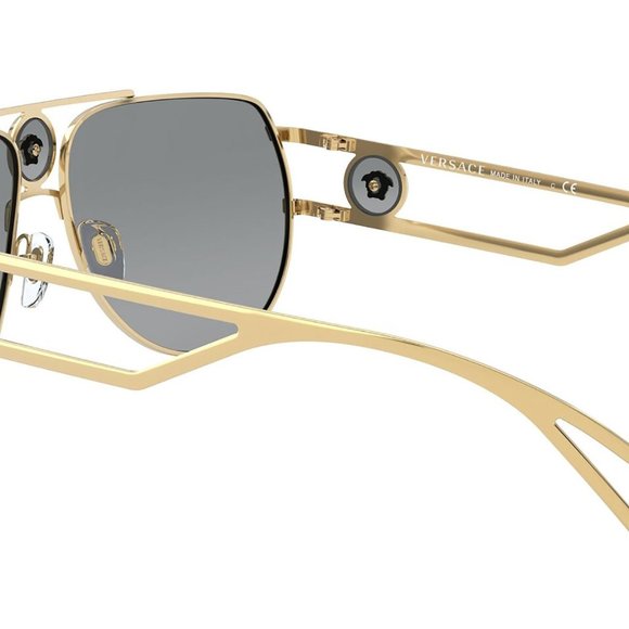 VERSACE VE2225 100287 GOLD GREY LENS SUNGLASSES - Picture 3 of 10